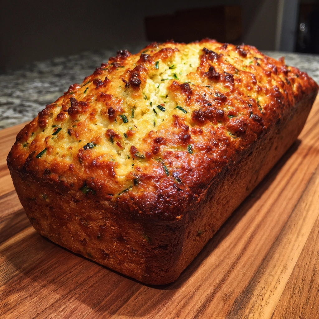 Roasted Garlic & Parmesan Zucchini Bread