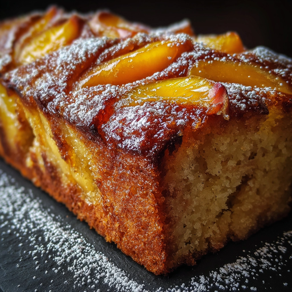 Roasted Peach & Brown Sugar Pound Cake