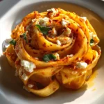 Roasted Red Pepper & Goat Cheese Pasta