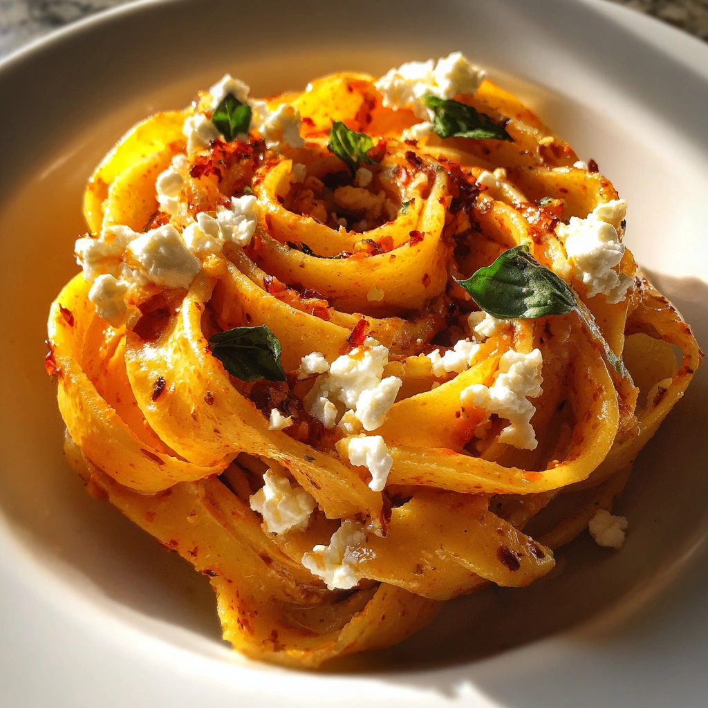 Roasted Red Pepper & Goat Cheese Pasta