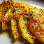 Roasted Yellow Squash with Parmesan Crumbs