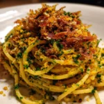 Sardine & Lemon Zest Pasta with Parmesan Crunch