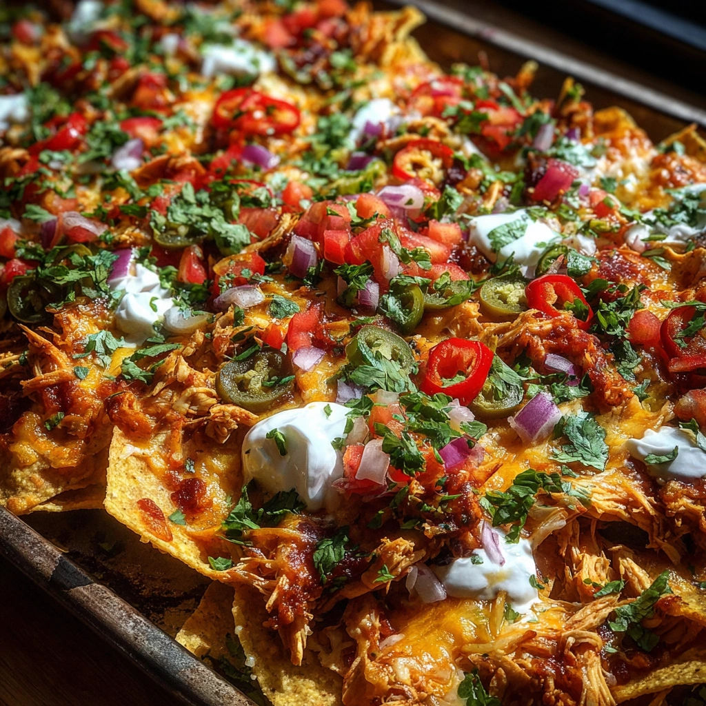Sheet Pan Chicken Fajita Nachos