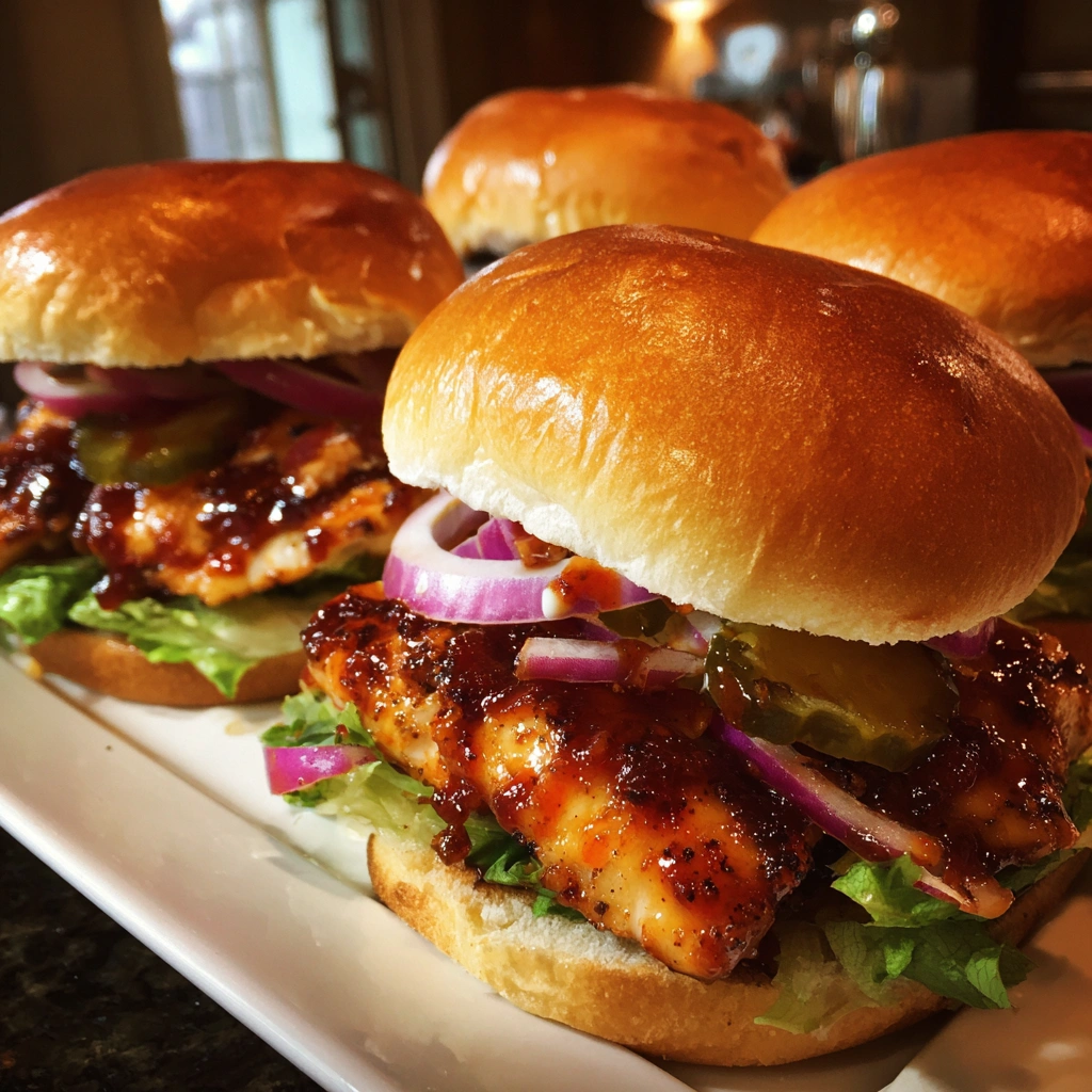 Southern Peach BBQ Chicken Sandwiches