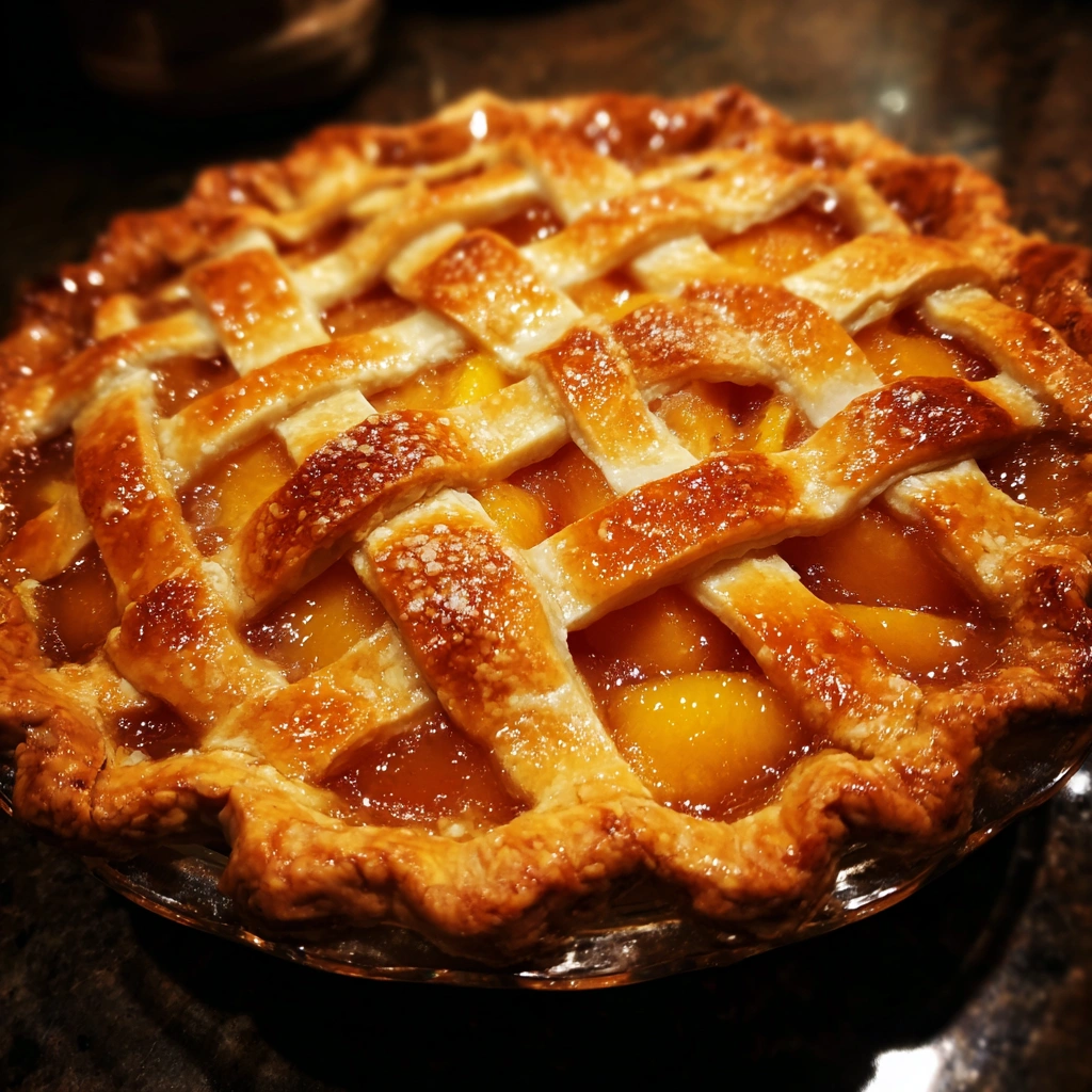 Southern Sweet Tea Peach Pie