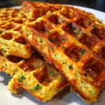 Spicy Cheddar Jalapeño Cornbread Waffles