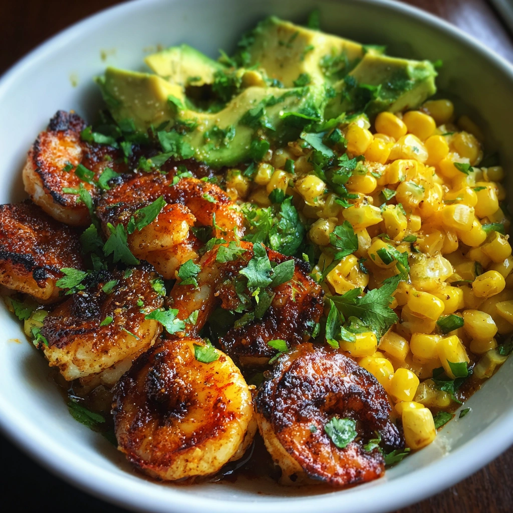 Spicy Grilled Shrimp & Corn Bowl