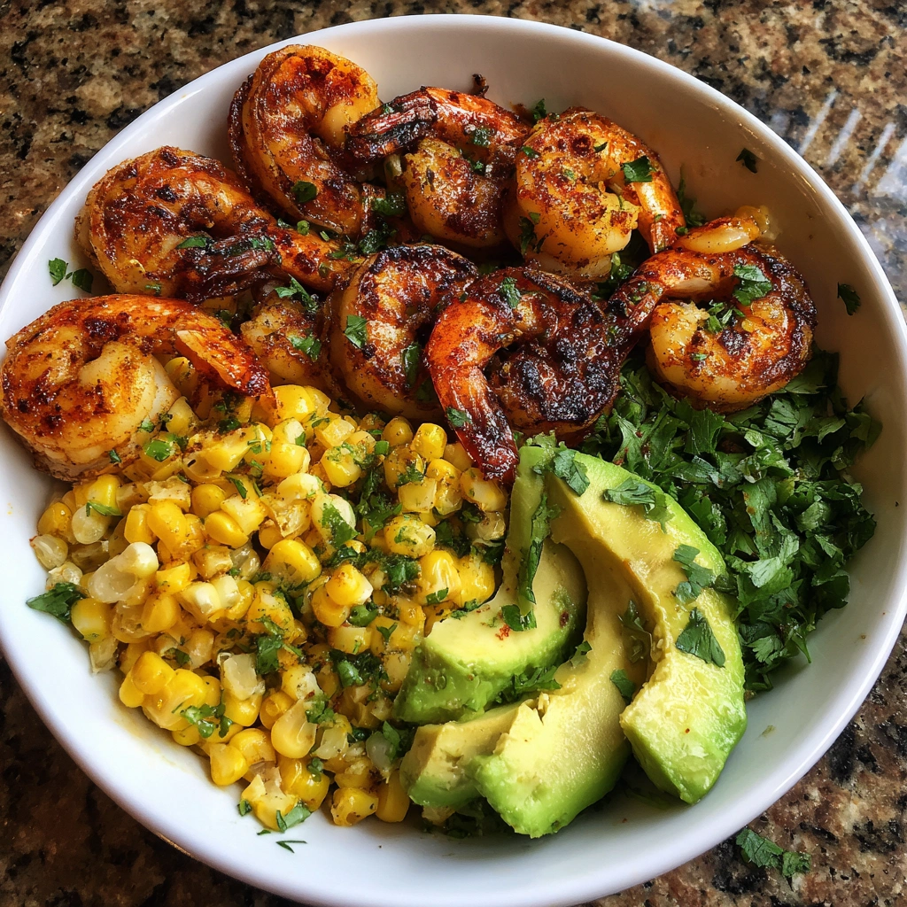 Spicy Grilled Shrimp & Corn Bowl