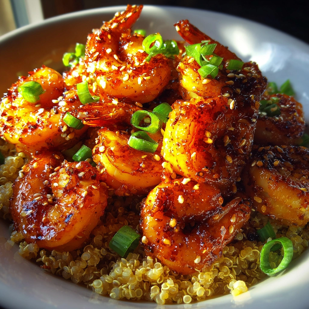 Spicy Honey Garlic Shrimp & Quinoa