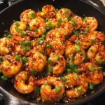 Spicy Honey Garlic Shrimp Skillet
