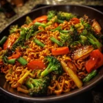 Spicy Ramen Noodle Stir-Fry with Veggies