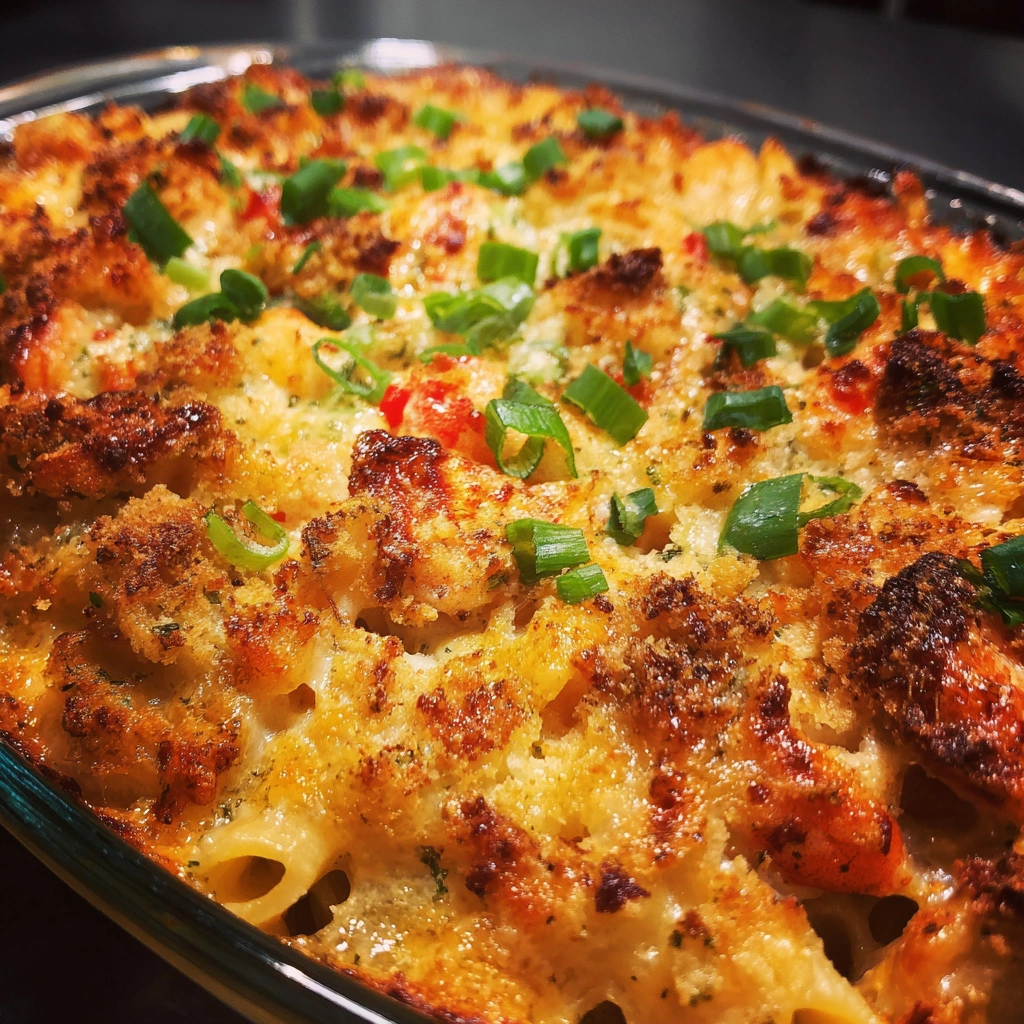 Spicy Rattlesnake Shrimp Pasta Bake