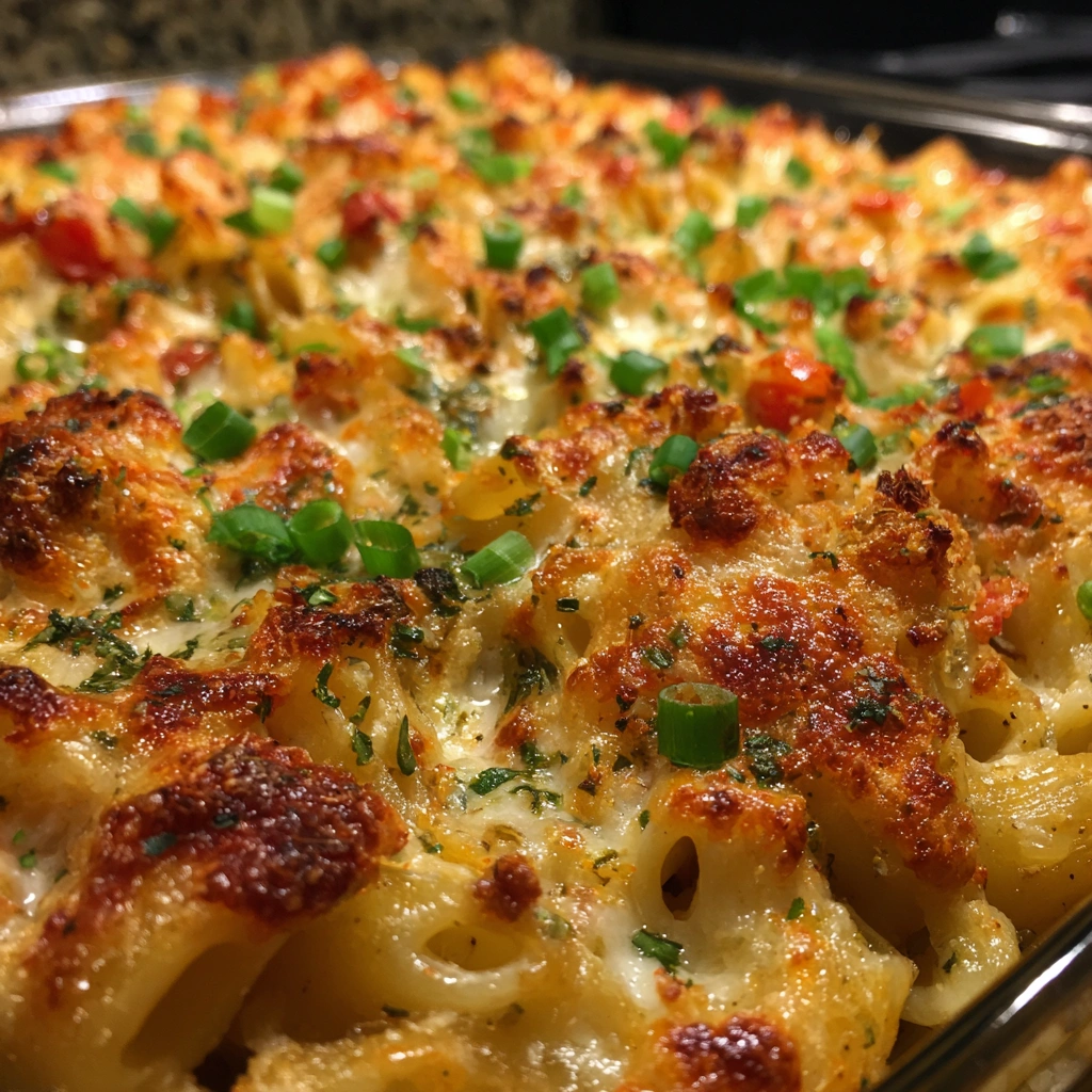 Spicy Rattlesnake Shrimp Pasta Bake