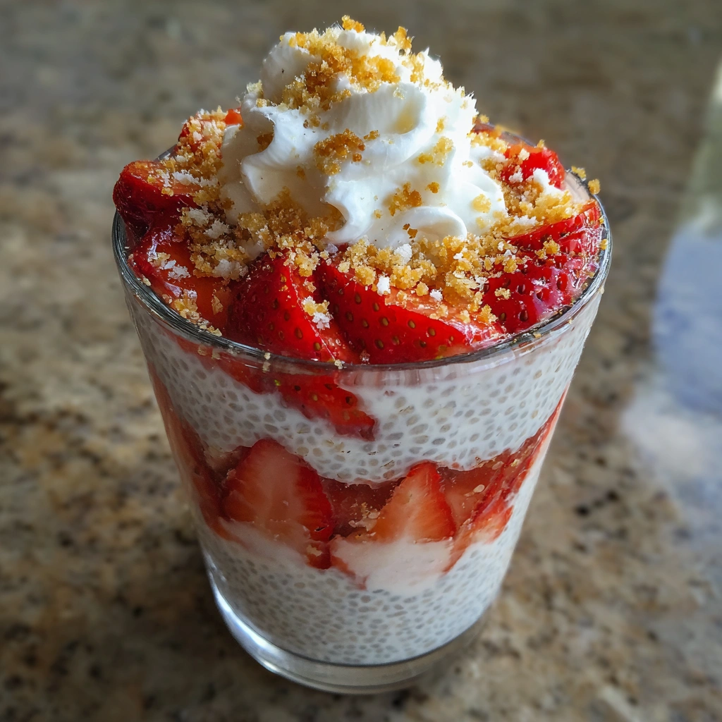 Strawberry Shortcake Chia Pudding