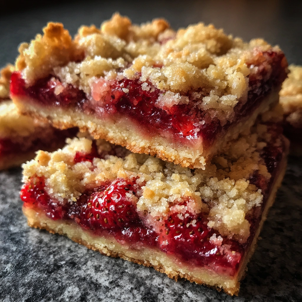 Strawberry Shortcake Crumble Bars