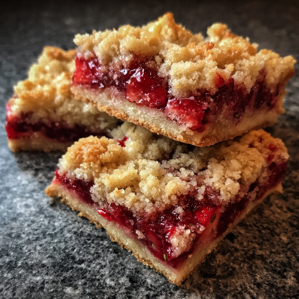 Strawberry Shortcake Crumble Bars