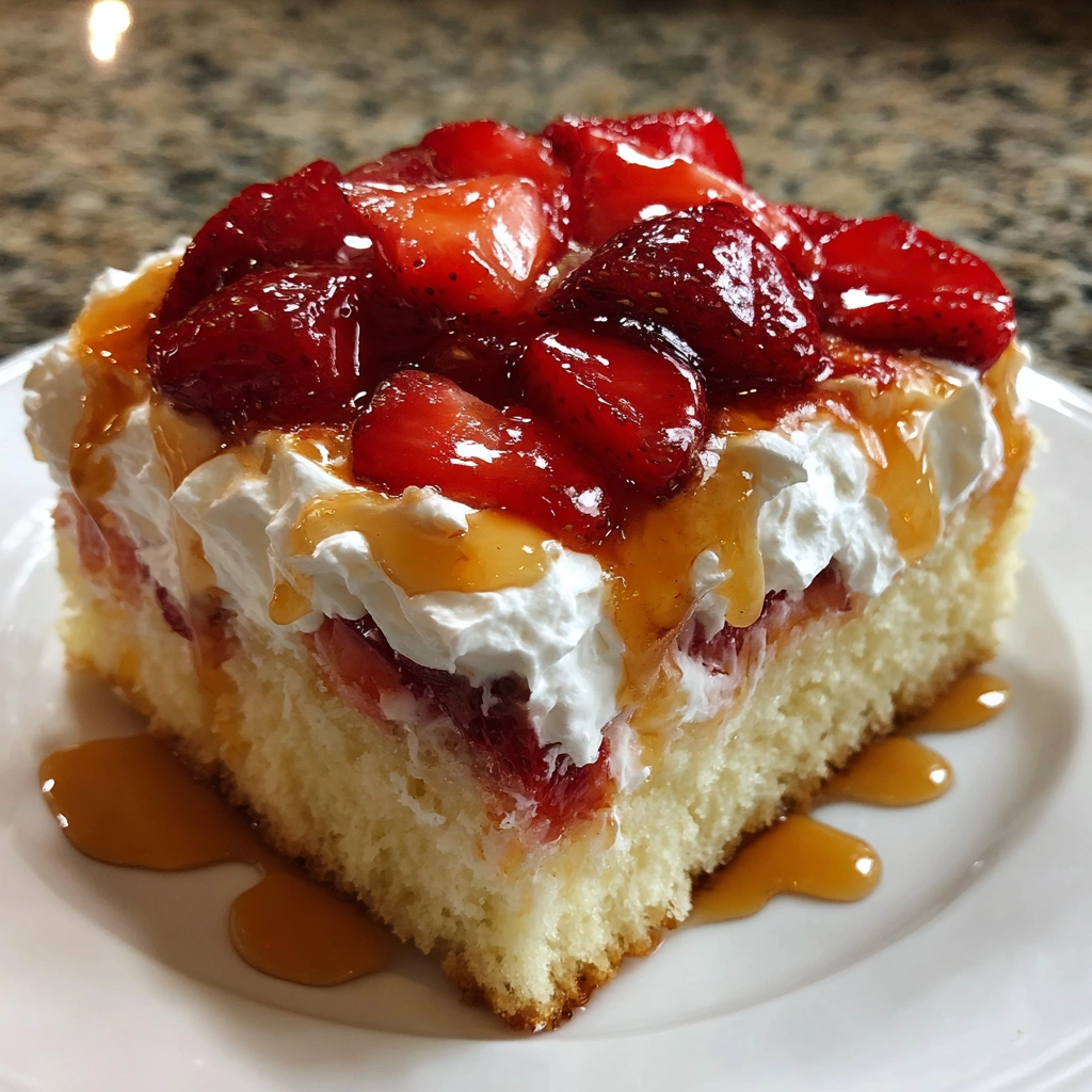 Strawberry Shortcake Poke Cake