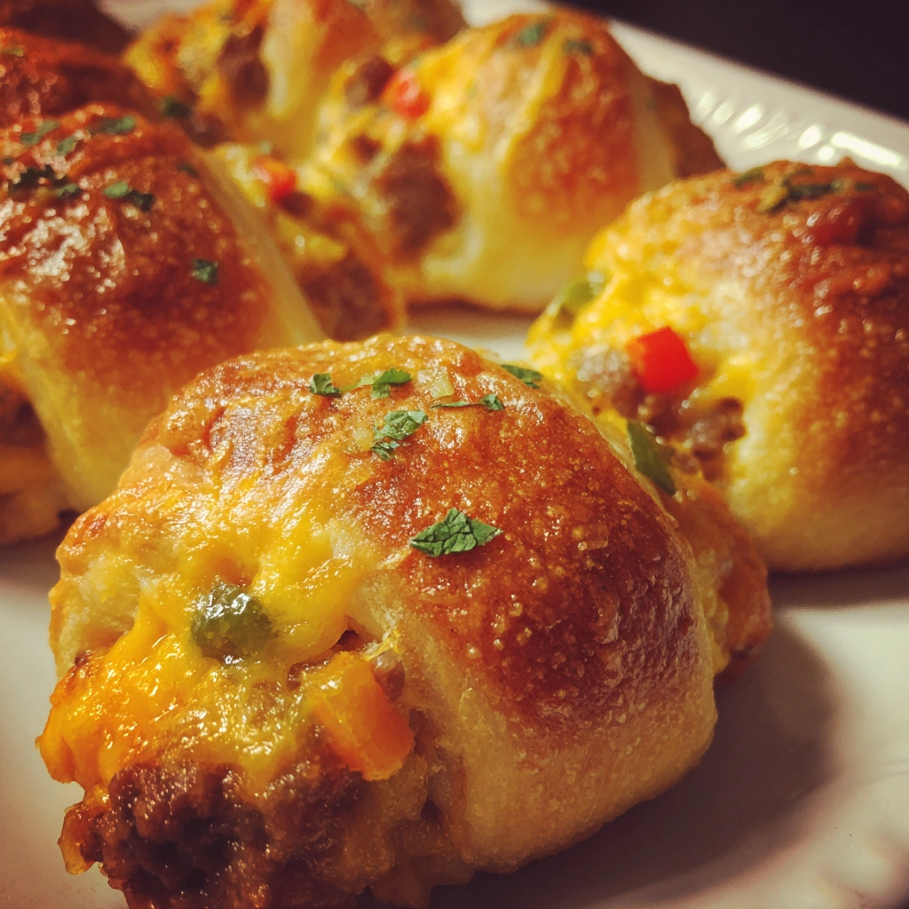 Stuffed Crescent Roll Breakfast Bombs