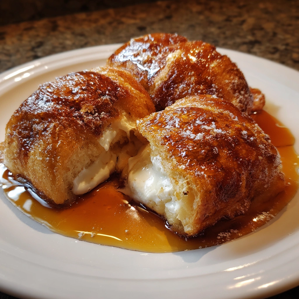 Stuffed Crescent Roll French Toast Bombs