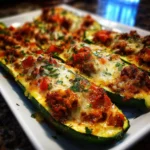 Stuffed Zucchini Boats with Ground Beef