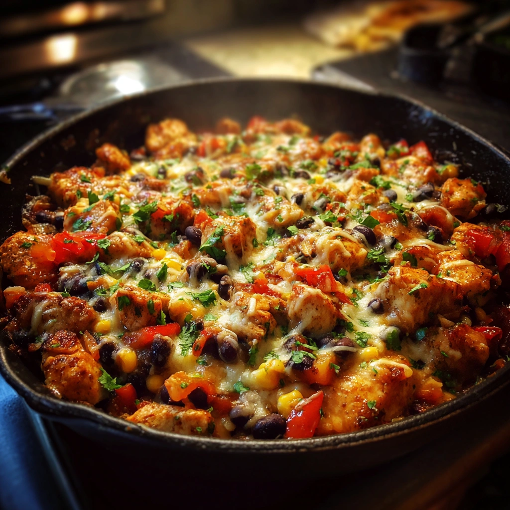 Tex-Mex Chicken & Black Bean Skillet