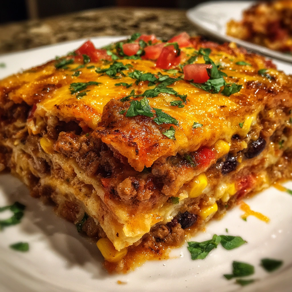 Tex-Mex Ground Beef Quesadilla Casserole