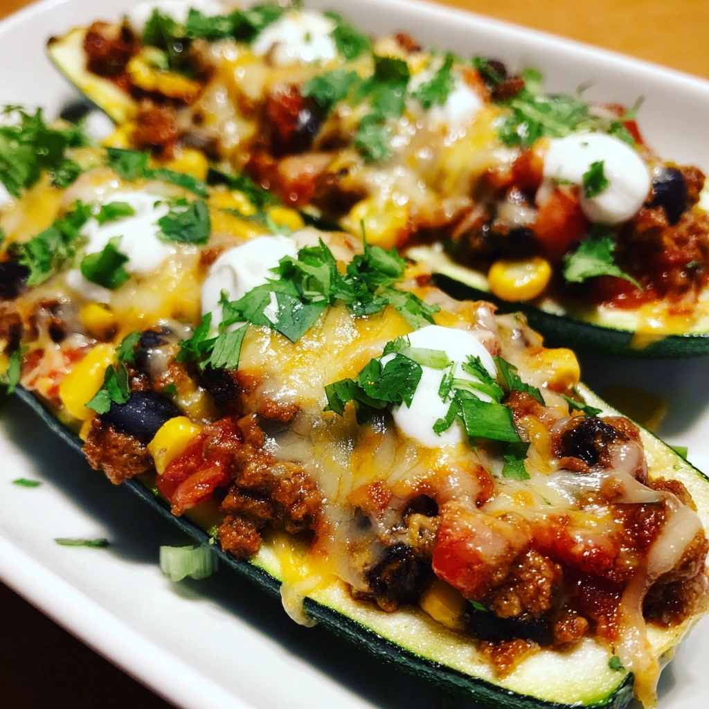 Tex-Mex Zucchini Taco Boats
