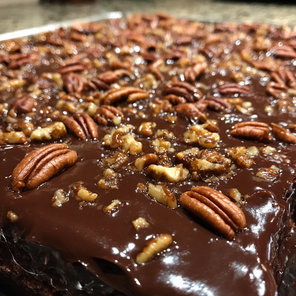 Texas Chocolate Pecan Sheet Cake