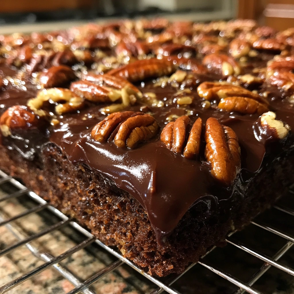 Texas Chocolate Pecan Sheet Cake