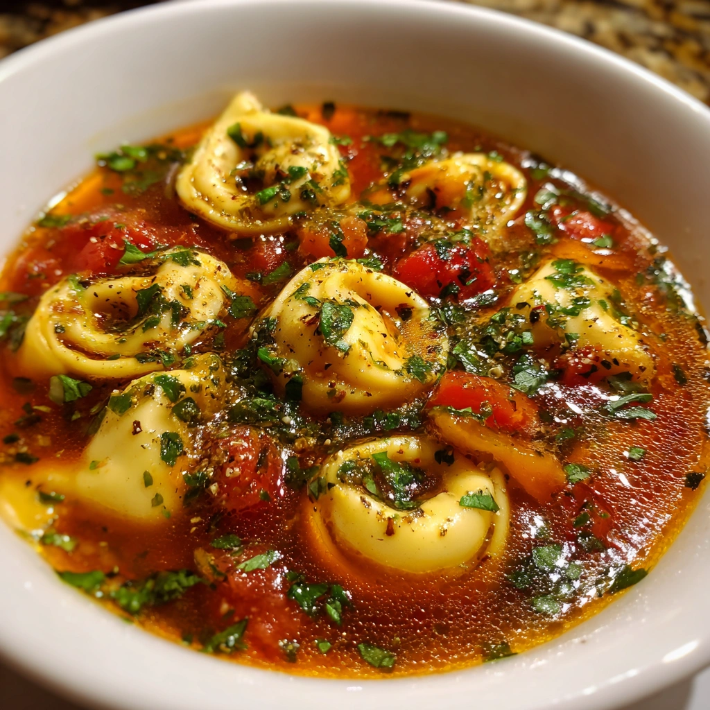 Tomato Basil Tortellini Soup