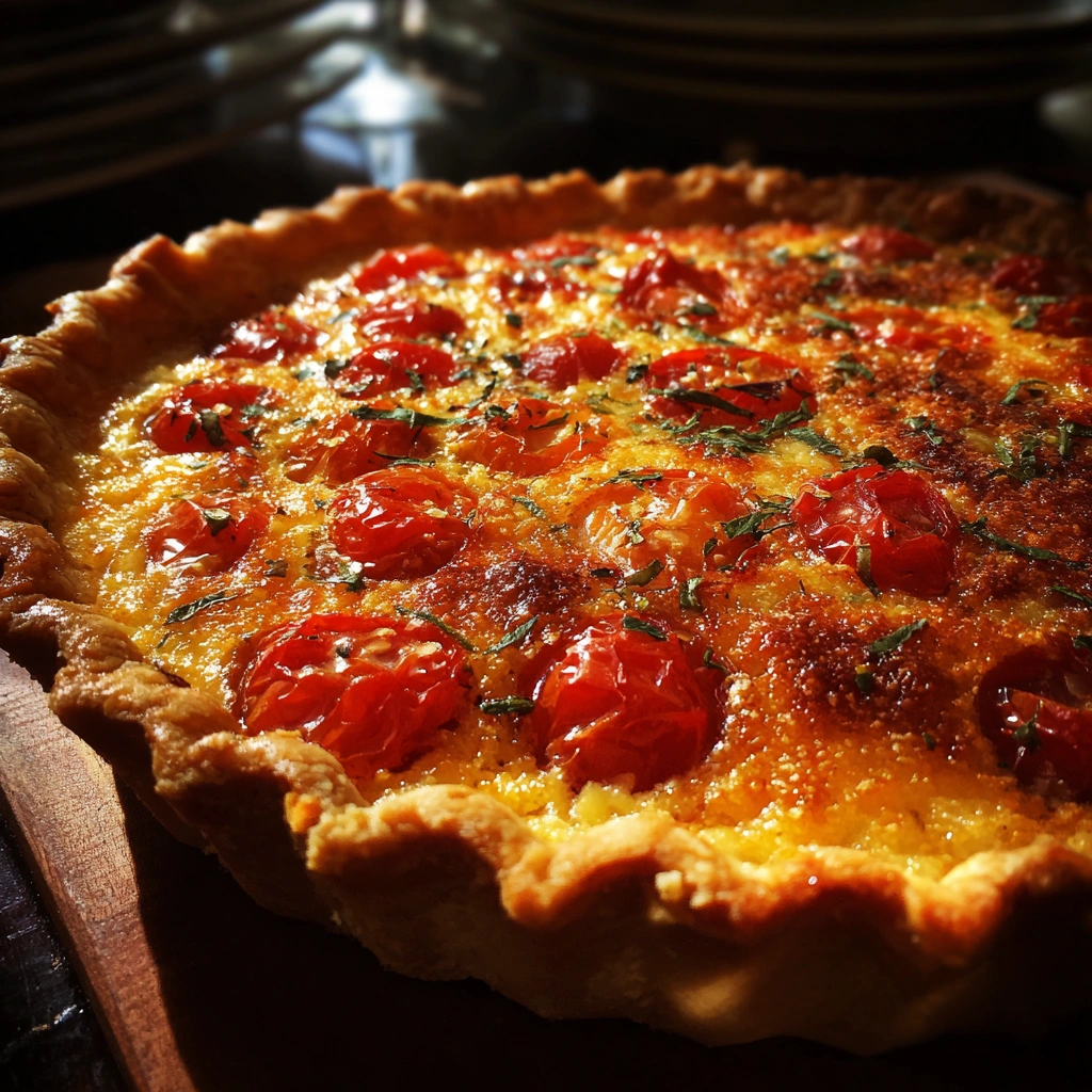 Tomato Pie with Cheddar Crust