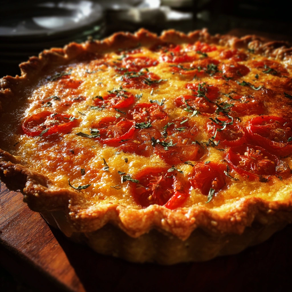 Tomato Pie with Cheddar Crust