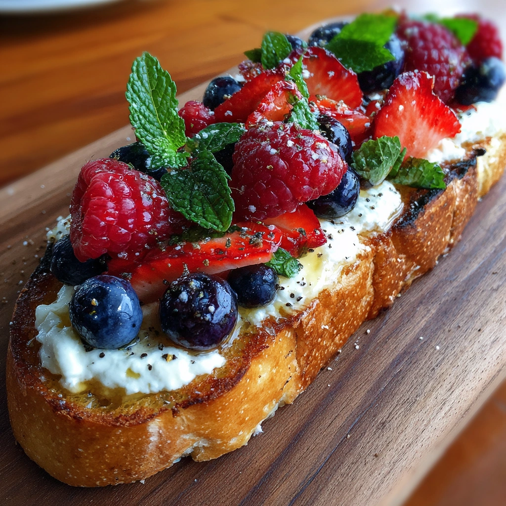 Vanilla Bean Ricotta Toast with Berries