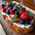Vanilla Bean Ricotta Toast with Berries