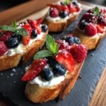 Whipped Ricotta & Berry Crostini