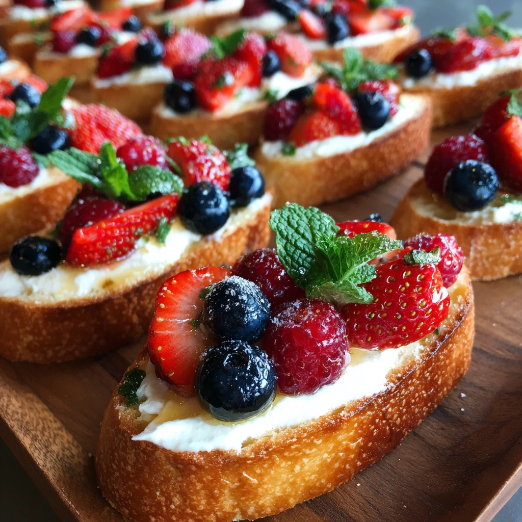 Whipped Ricotta & Berry Crostini