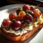 Whipped Ricotta Toast with Roasted Grapes