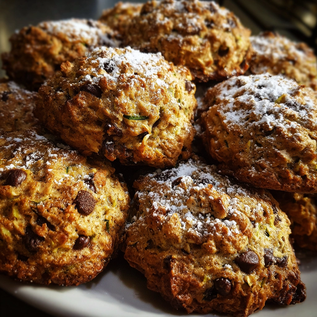 Zucchini Chocolate Chip Oatmeal Cookies