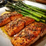 Lemon Garlic Salmon with Roasted Asparagus