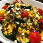 Grilled Zucchini and Corn Salad with Feta