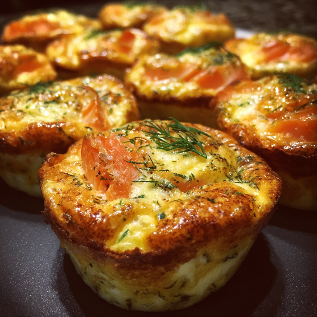 Smoked Salmon and Dill Egg Bites