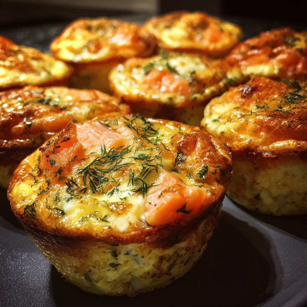 Smoked Salmon and Dill Egg Bites