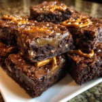 Salted Caramel Pretzel Brownies