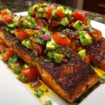 Spicy Cajun Salmon with Avocado Salsa