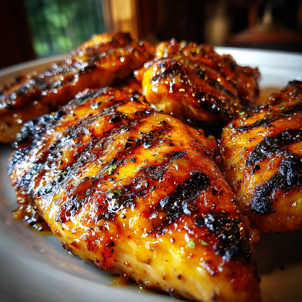 Mango Habanero Glazed Grilled Chicken