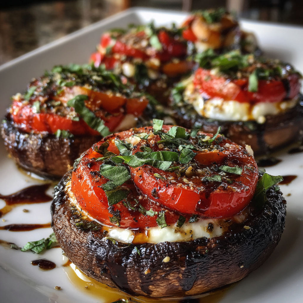Caprese Stuffed Portobello Mushrooms