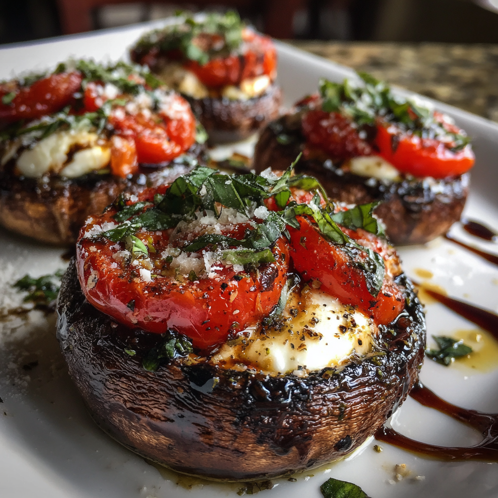 Caprese Stuffed Portobello Mushrooms