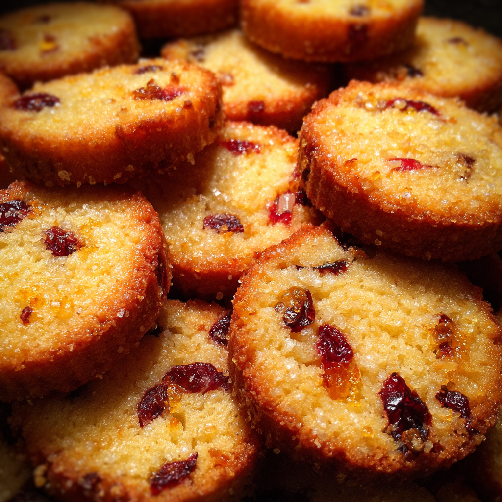 Cranberry Orange Shortbread Cookies