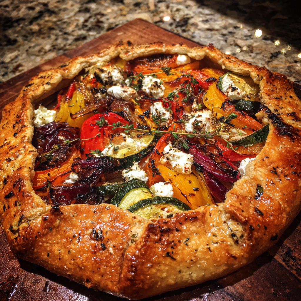 Roasted Vegetable and Goat Cheese Galette