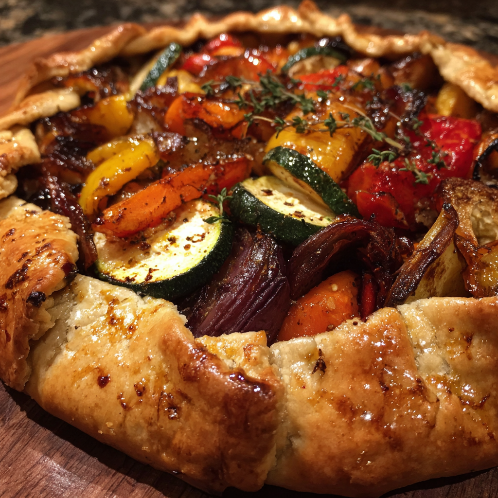 Roasted Vegetable and Goat Cheese Galette